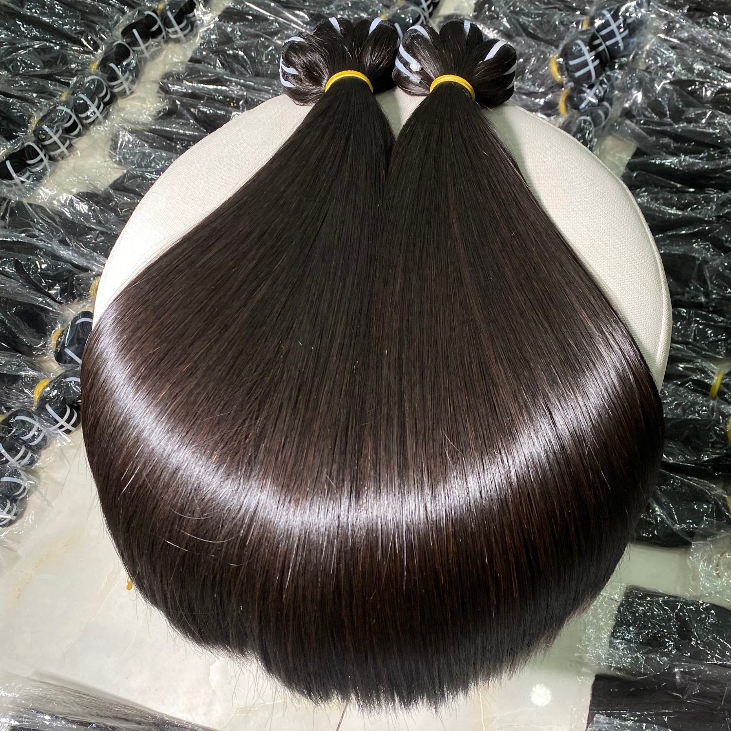 100% Vietnamese Raw Human Hair Bundles Wholesale Factory Price, Weft Hair Extensions, Customize Color, 1 Bundle Per 100 grams