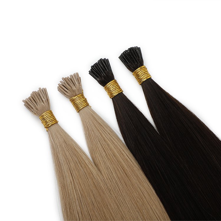 Lasting Long Time Invisible Itip Human Hair Extensions Straight No Tangling