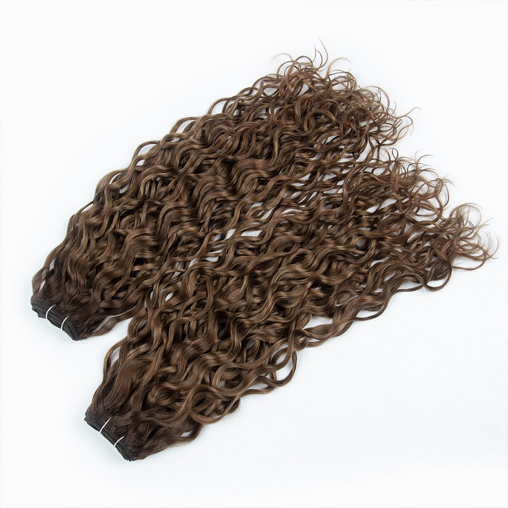 Salon quality cuticle aligned raw russian hair bundles one donor double drawn wavy machine double weft hair extensions