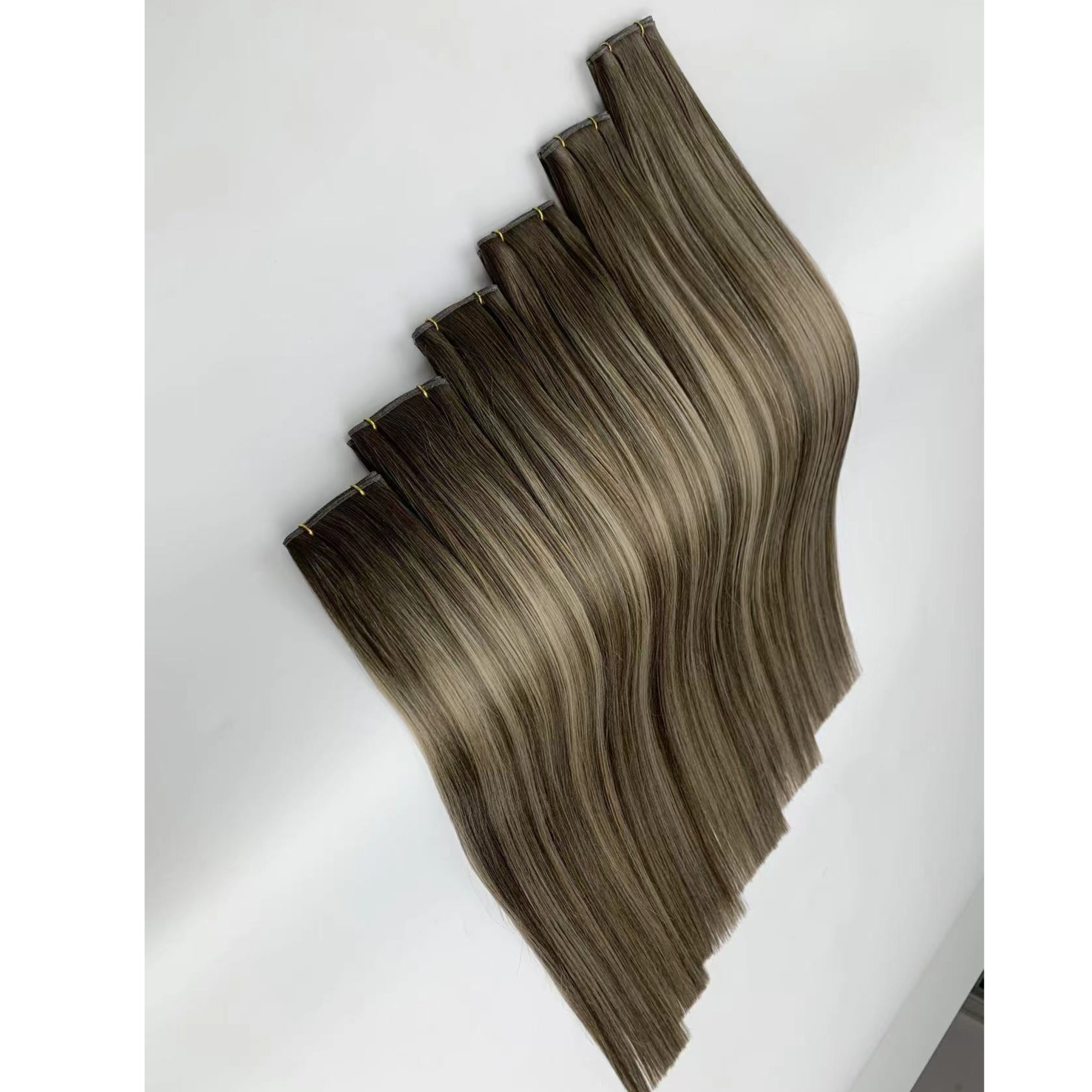 Invisible Thin Genius Weft 100% Human Hair Weft Thick Ends Genius Weft Human Hair Extension Scale-Preserved Hair Extensions