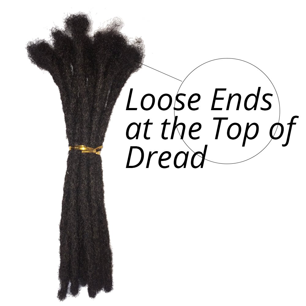 Reggae Human Dreadlocks Soft Twist Braiding Crochet Handmade Afro Kinky Dread Locs Hair Extension 0.4CM for African wig