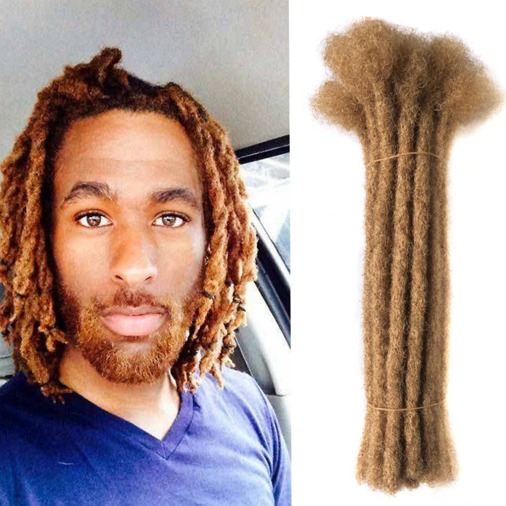 Reggae Human Dreadlocks Soft Twist Braiding Crochet Handmade Afro Kinky Dread Locs Hair Extension 0.4CM for African wig