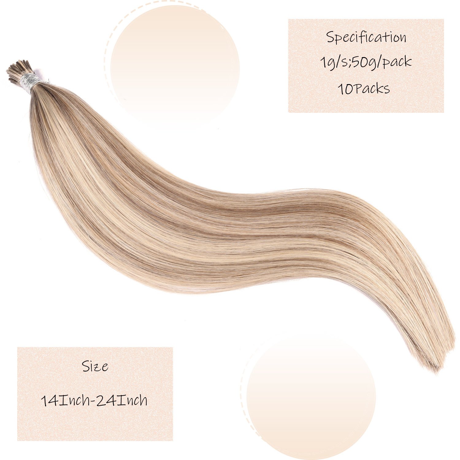 Italian Keratin Human Virgin Hair i Tips Hair Extension, Wholesale Ombre 100 Keratin Tip Human Hair Extension