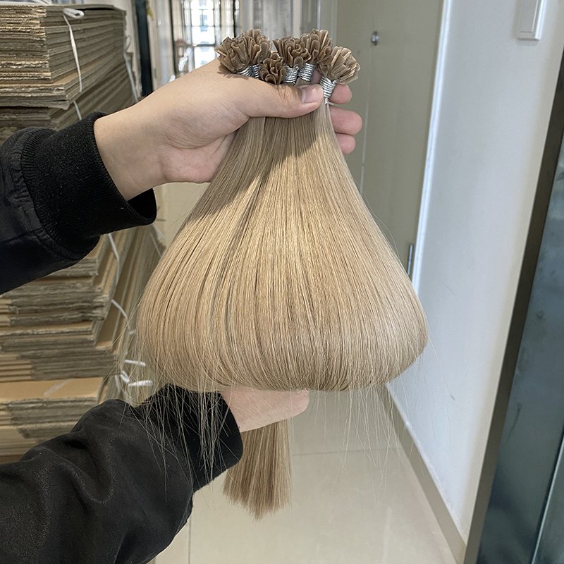 LeShineHair Wholesale 100% Human Hair Ponytail u Tip Hair Extension Nail Prebonded Hair
