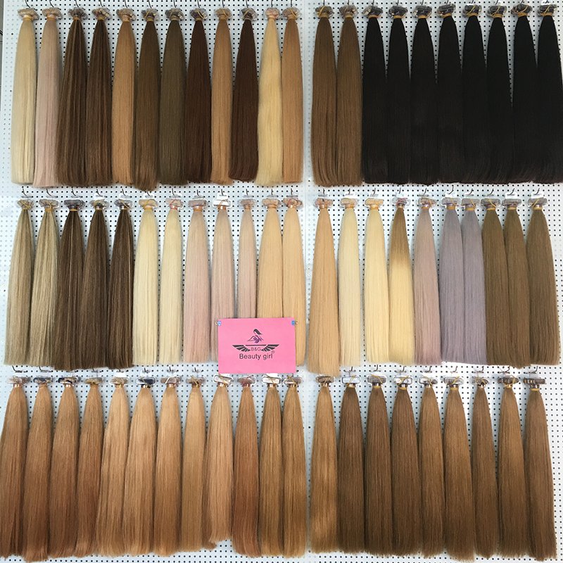 One Donor Russian Remy Virgin Human Hair Double Drawn 13A Balayage Blonde 2 Mm Thin Tape Hair Extension