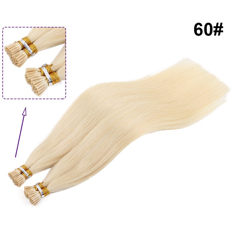 High quality factory wholesale 8''-34'' Cuticle Aligned Raw Virgin Remy i tip human hair extensions