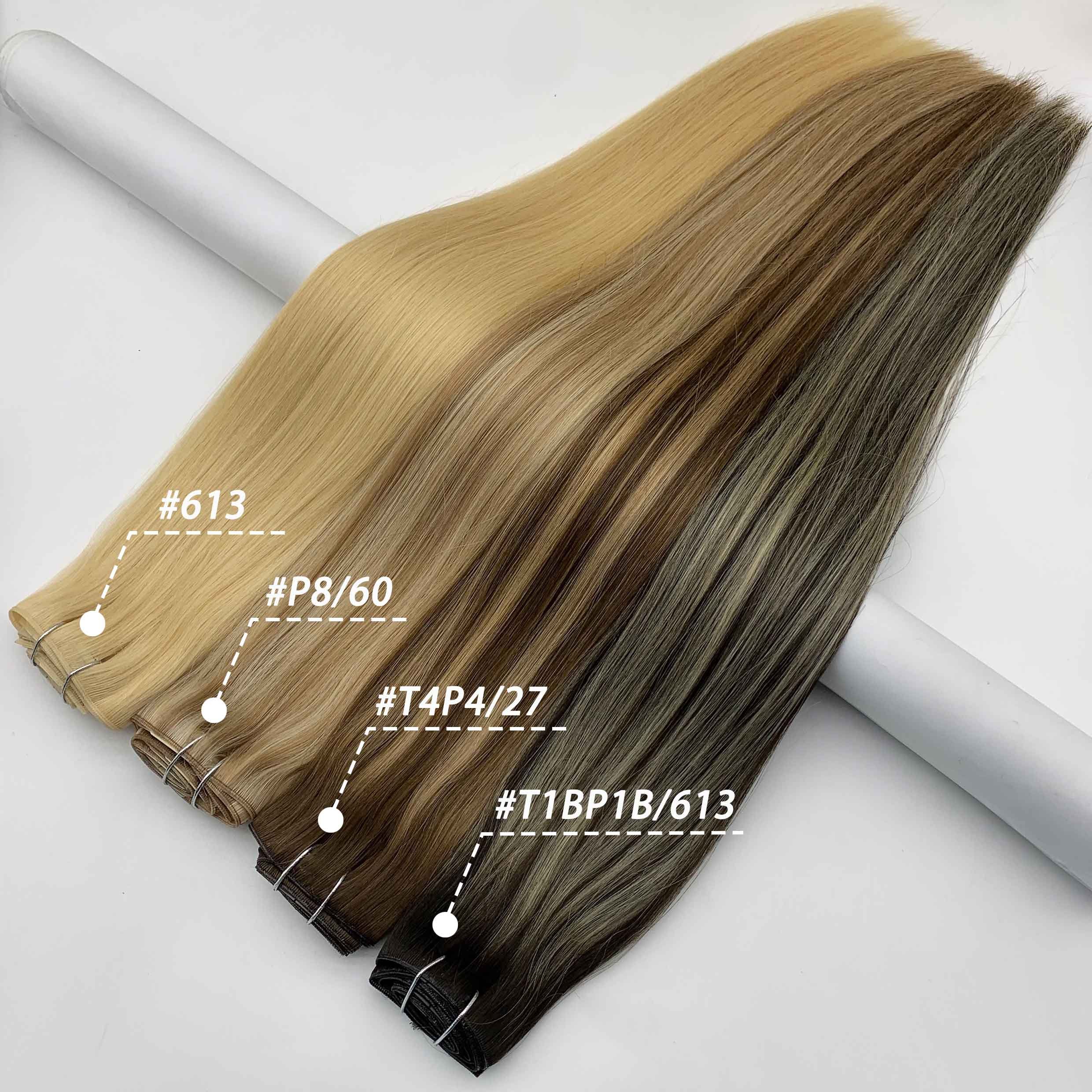 Fasimei Silky Straight Wave Human Hair Extensions Remy Clip-In Genius Weft Clip-On Hairpieces