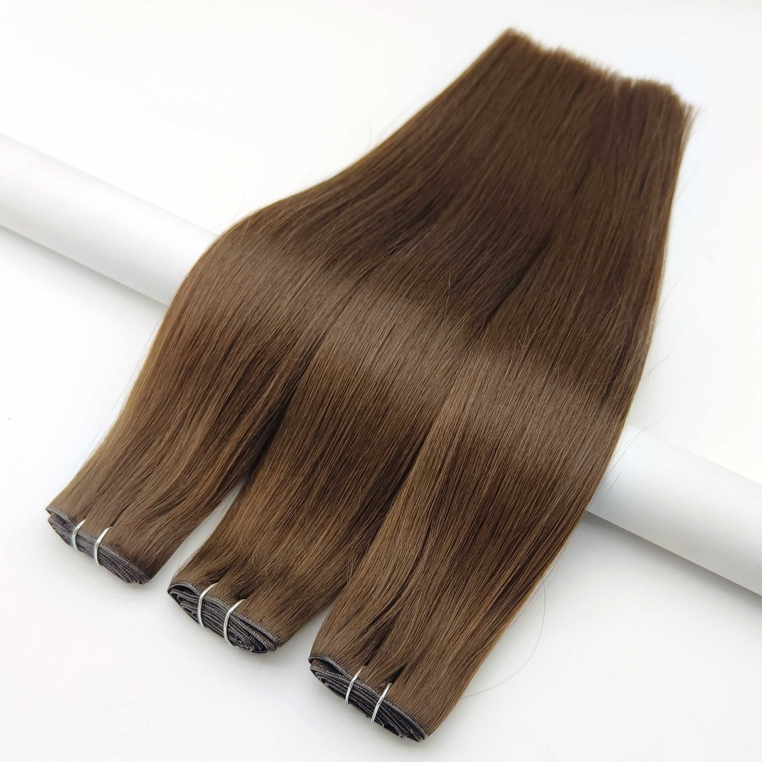 Fasimei Silky Straight Wave Human Hair Extensions Remy Clip-In Genius Weft Clip-On Hairpieces
