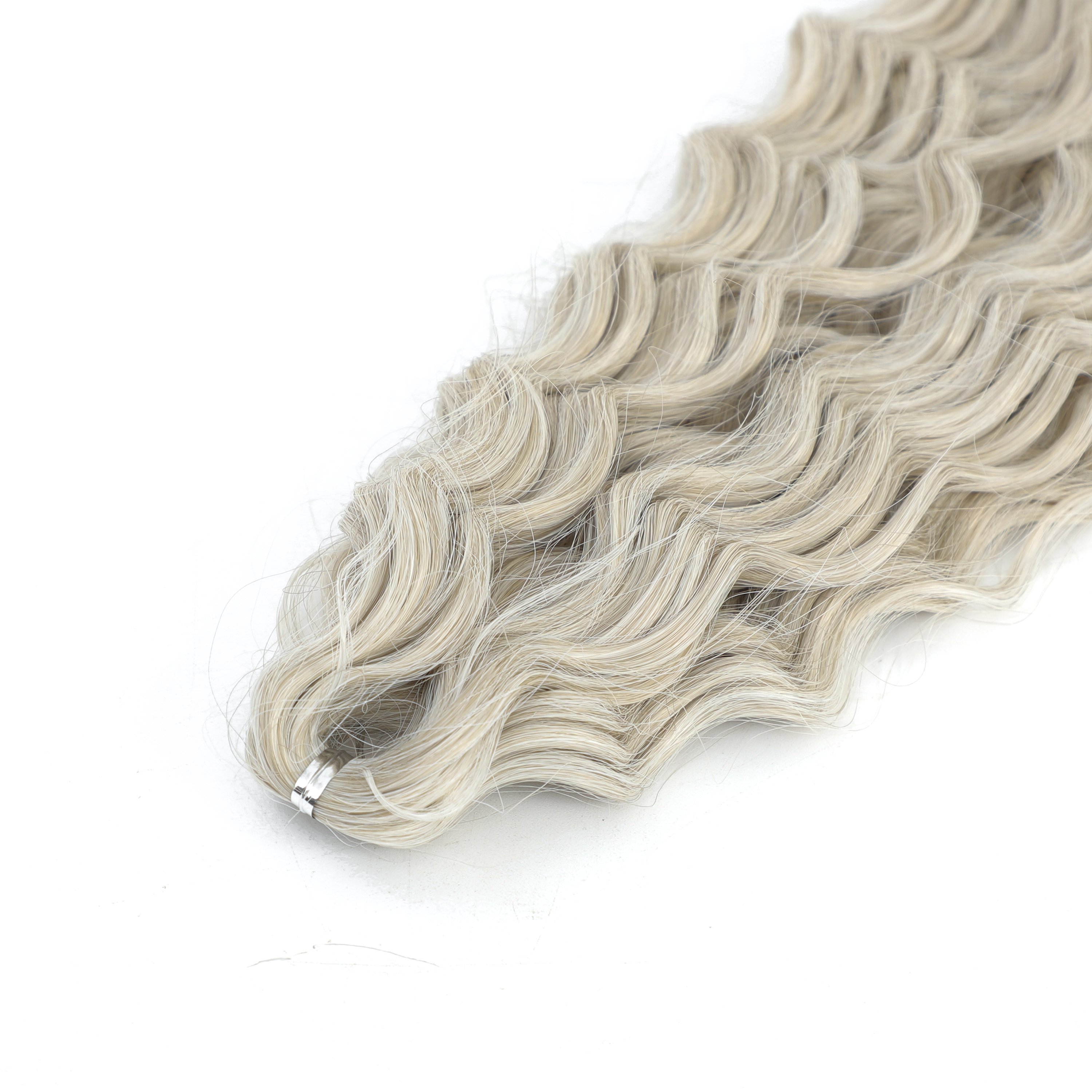 30" Synthetic Braids Ocean Wave Afro Curls Braiding Hair Extension Crochet Hair Deep Water Wave Bundles Synthetic Hair Weaving