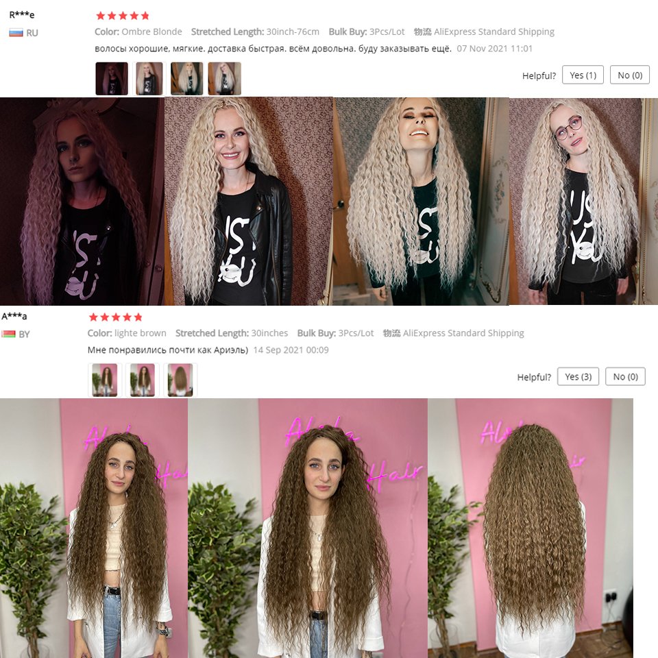 30" Synthetic Braids Ocean Wave Afro Curls Braiding Hair Extension Crochet Hair Deep Water Wave Bundles Synthetic Hair Weaving