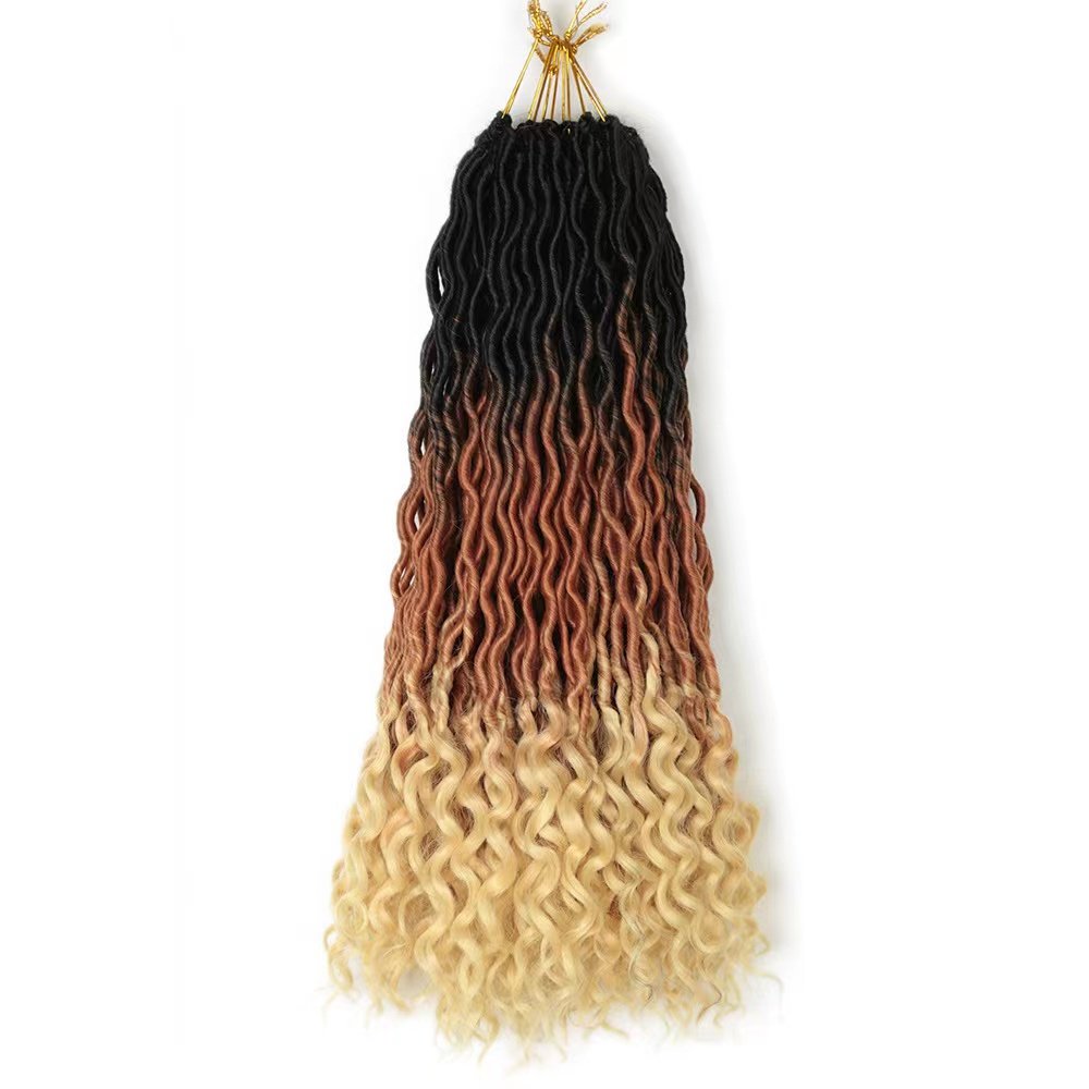 Straight Gpsy locs hair extension 18inch 24stranns synthetic ombre faux locs