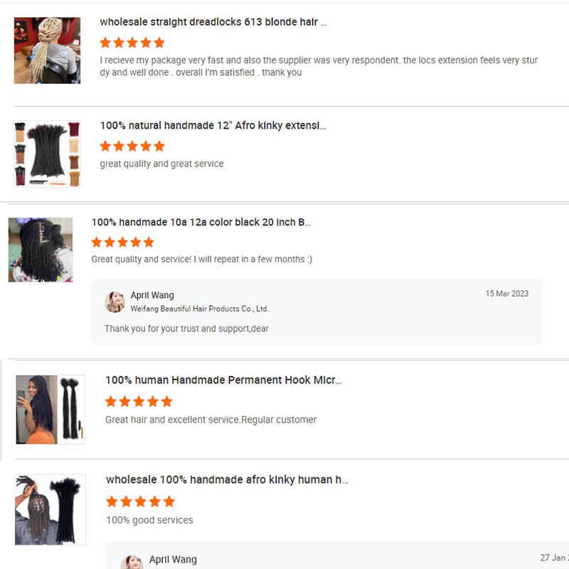 Wholesale 100% Real Human Hair 6inch-30inch 0.6cm #27 #30 Color Handmade Curly Ends Crochet Dreadlocks Hair Extensions