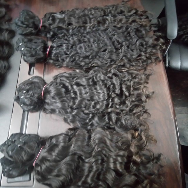 Deep Curly Weft Hair Bundles Virgin Remy Human Hair Extensions 20-28-30 Inches Natural Waves Styles Include Waves and Curls