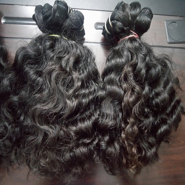 Deep Curly Weft Hair Bundles Virgin Remy Human Hair Extensions 20-28-30 Inches Natural Waves Styles Include Waves and Curls