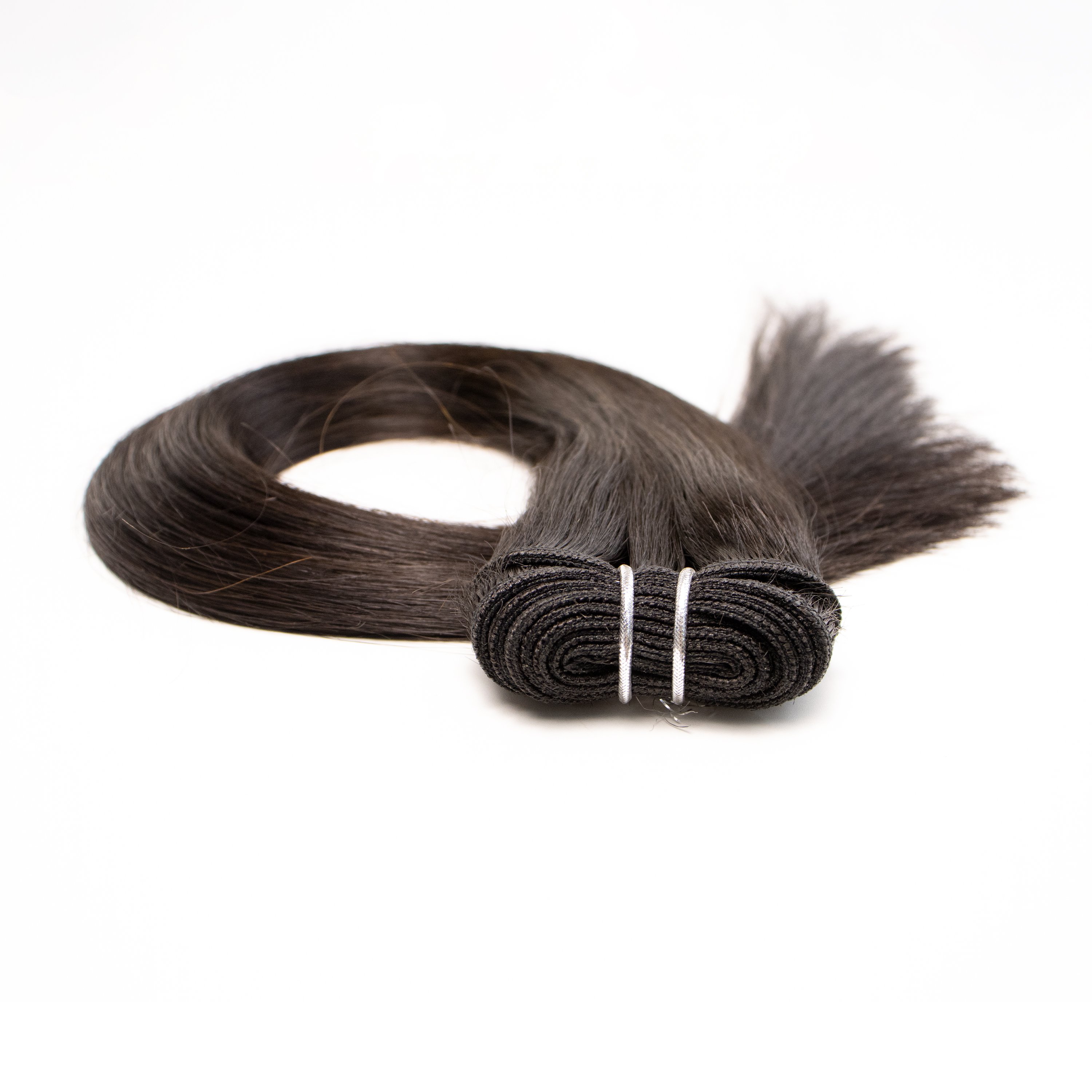 HOHO Machine Weft Human Hair Extensions Bundles Natural Color Virgin Human Hair Bundles Cuticle Aligned Double Weft Extensions