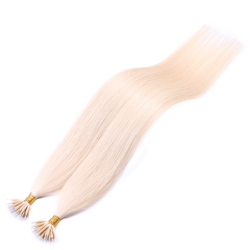 New Arrival Thick End nano tip hair extensions(light color) 1g strand nano ring tip micro bead remy Russian human hair extension