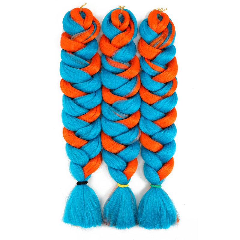 Crochet Braiding hair 41 inch Jumbo Extensions Synthetic Braid Hair Extensions For Women Ombre Two Tone Color colored hair wicks