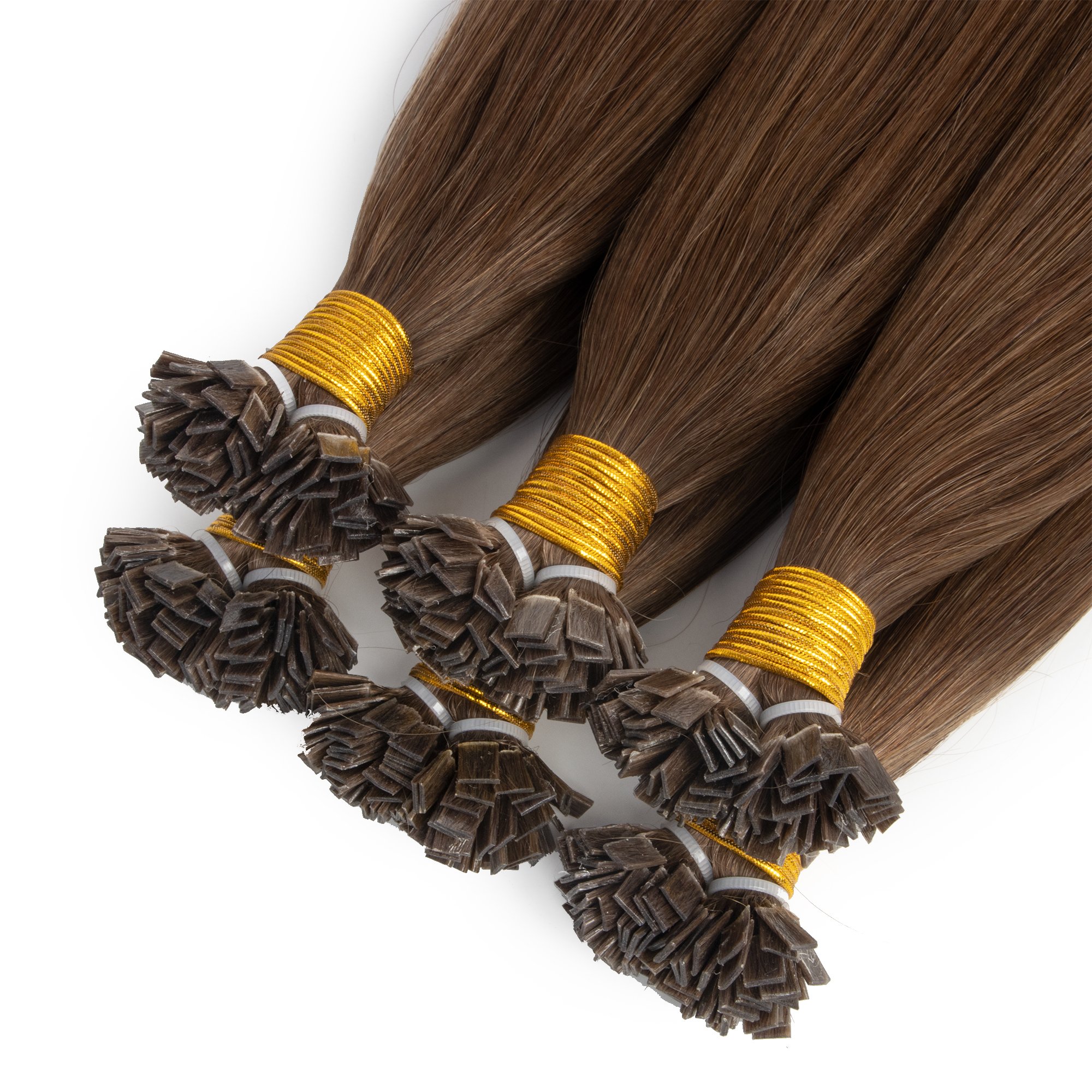 Fast delivery double drawn keratin extensions virgin Russian human hair dark brown pre-bonded keratin tip human hair extensions