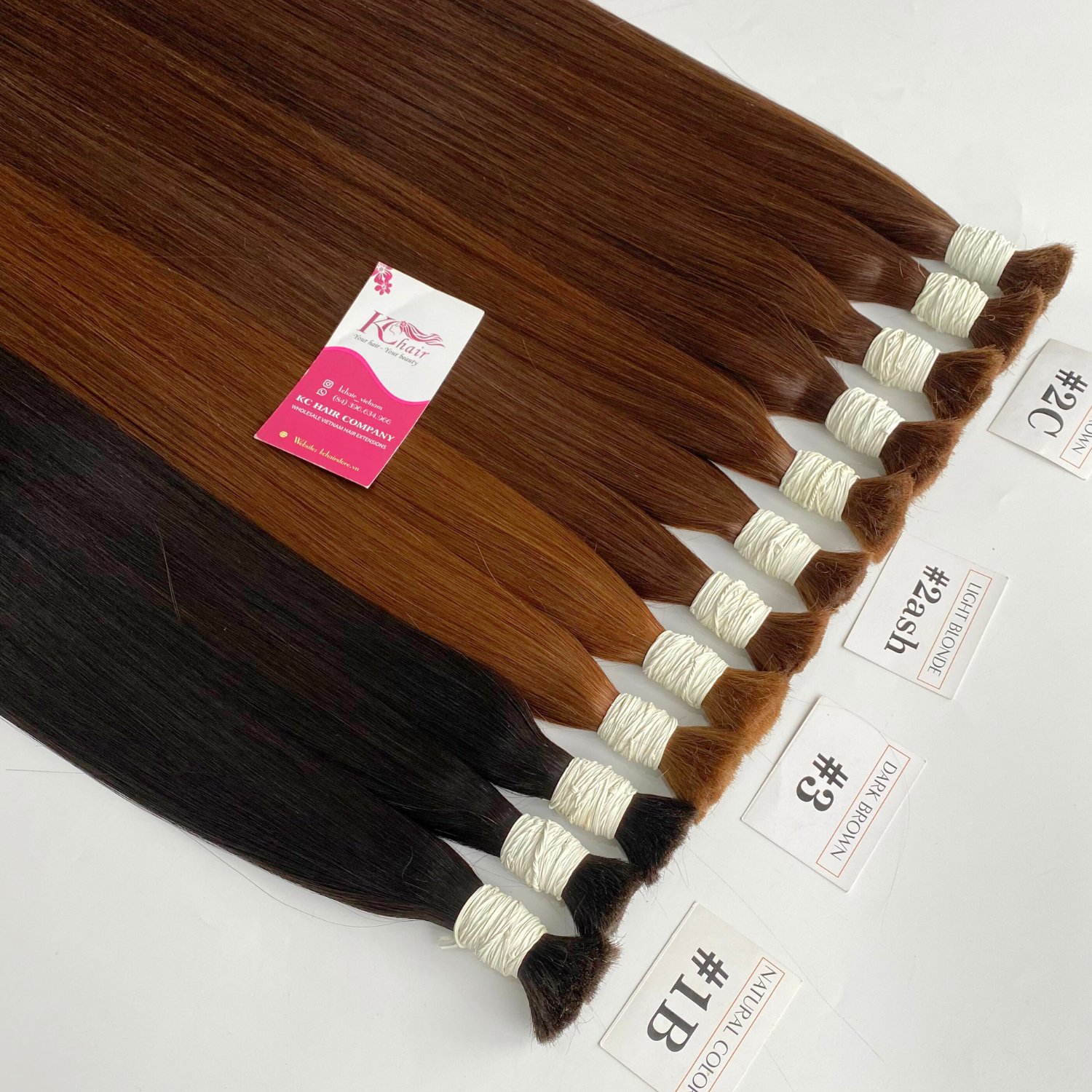 Wholesale Price From Factory Human Hair Extensions Bulk Straight Raw Virgin Hair From Vietnam Factory Hair