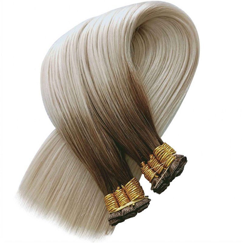 100% Russian Human Hair Extensions Weft Virgin Remy Hand Tied Weft Human Hair Extensions
