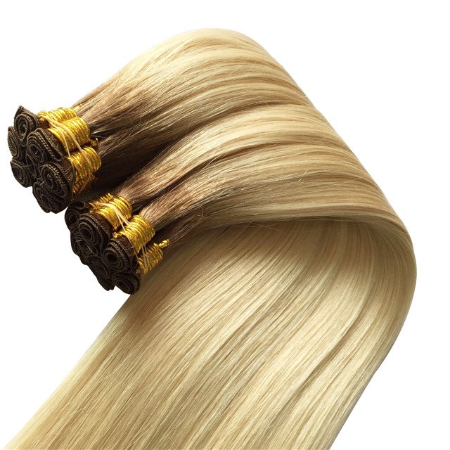 100% Russian Human Hair Extensions Weft Virgin Remy Hand Tied Weft Human Hair Extensions