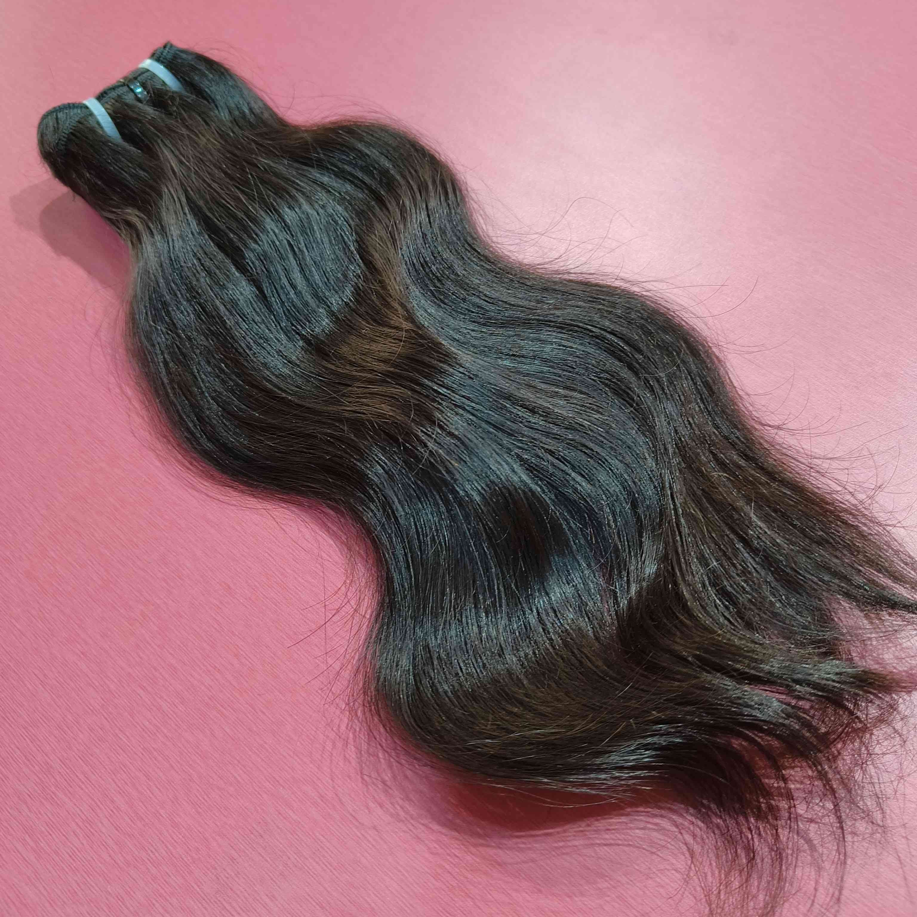 Indian temple human hair extensions genius weft single drawn raw unprocessed natural Bundles