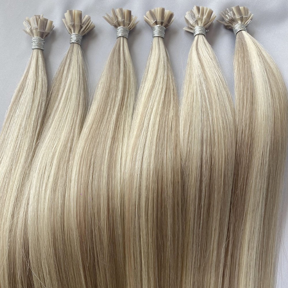 2024 Hot Selling Italian Keratin Double Drawn Virgin Cuticle Aligned K Tip Keratin Flat Tip U Tip Human Hair Extension