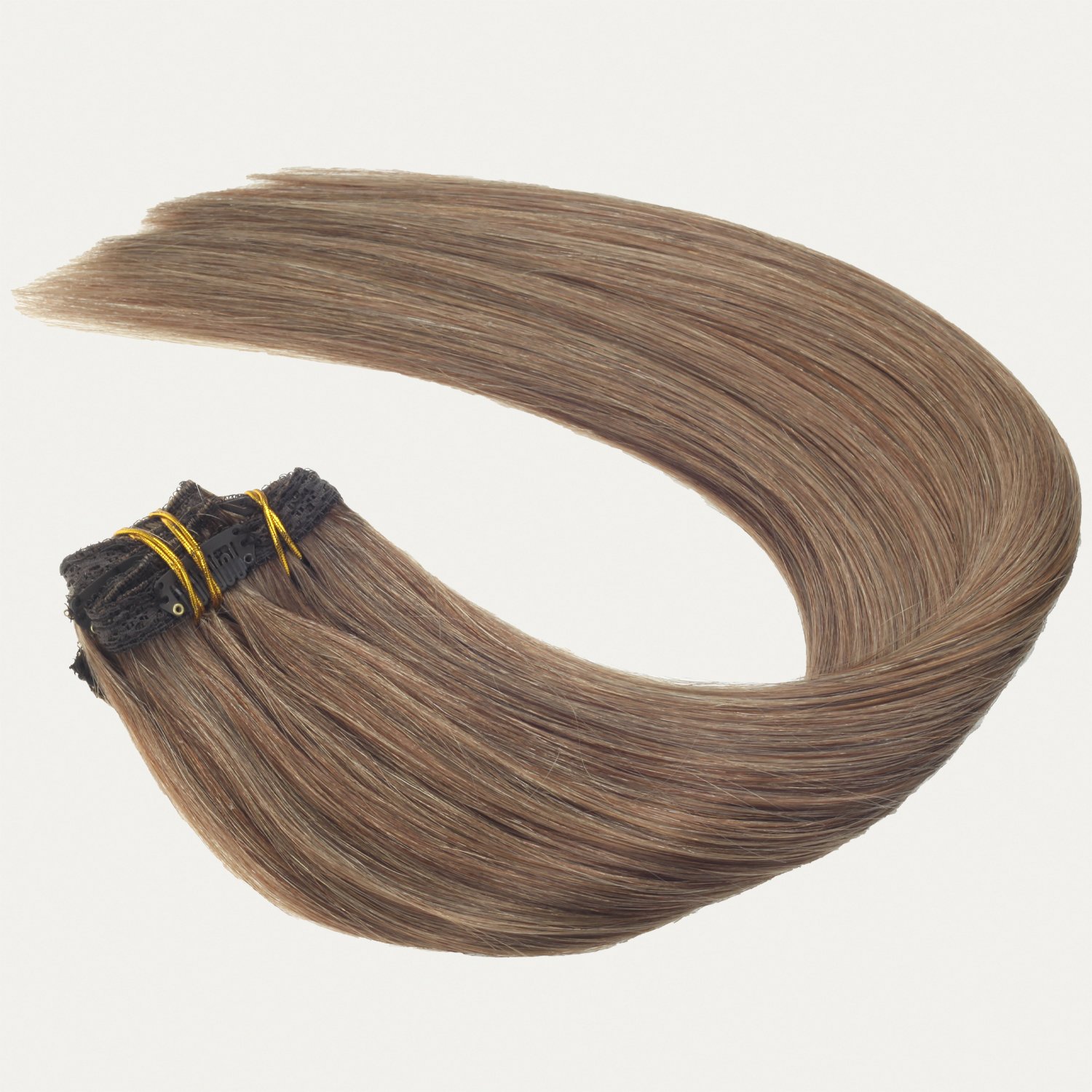 high quality double drawn remy clip in 100% human hair extensions