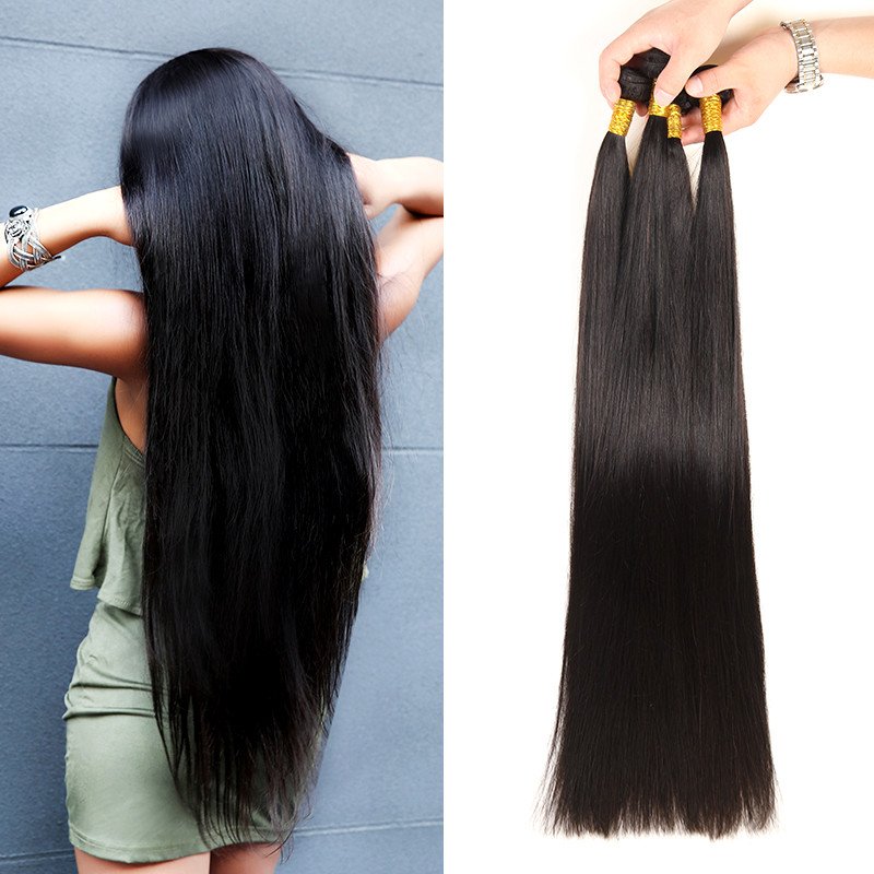 Thick Bottom Strong Weft Raw Virgin 24 Inch Indian Raw Human Hair Extensions