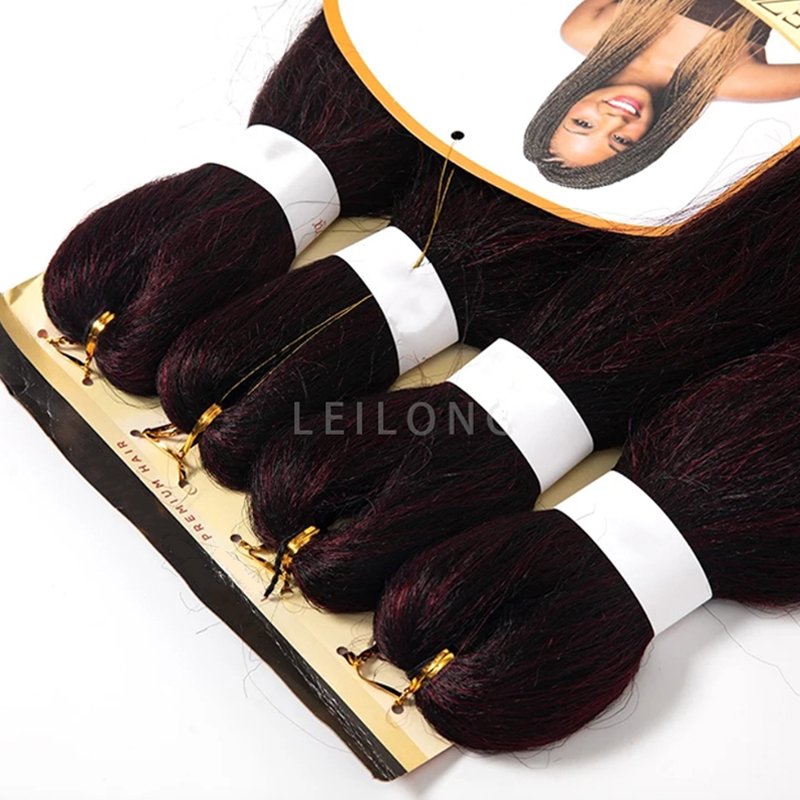Wholesale Pre-Stretched Braid 4X braiding hair hot water setting Flame retardant 52inch 400g crochet hair ombre color for woman