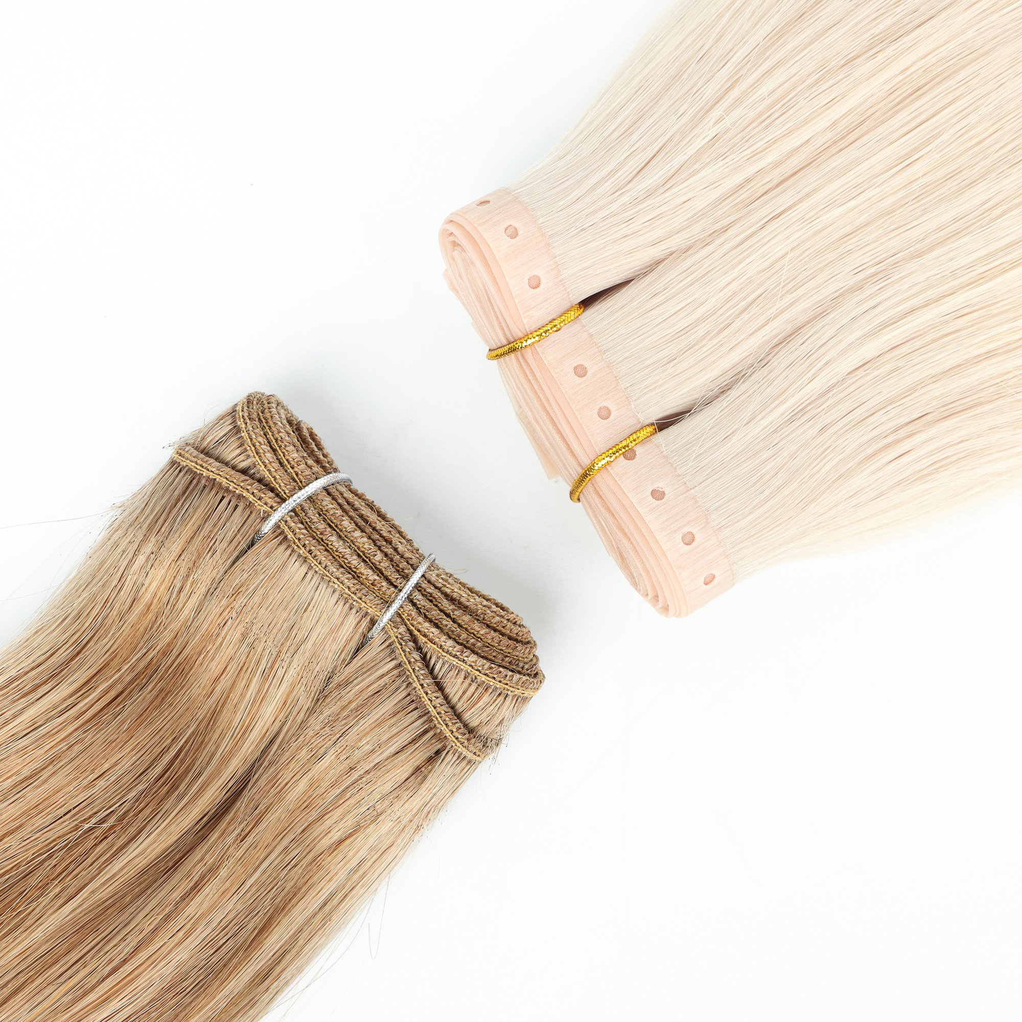 Factory Wholesale New Product Super Double Drawn 100% Russian Human Hair Extensions Invisible PU Hole Weft Hair Extensions