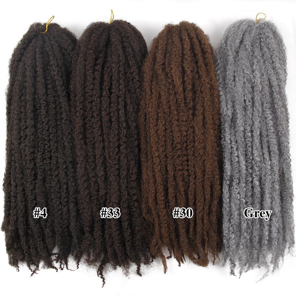 Marley Hair 18 Inch Marley Twist Hair Afro Twist Marley Braiding for Faux Locs Crochet Synthetic Hair Extensions