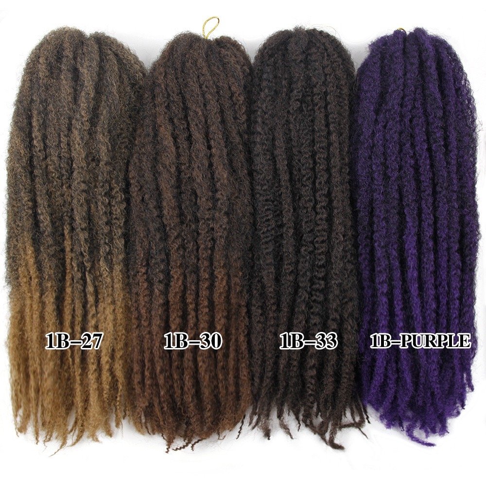 Marley Hair 18 Inch Marley Twist Hair Afro Twist Marley Braiding for Faux Locs Crochet Synthetic Hair Extensions