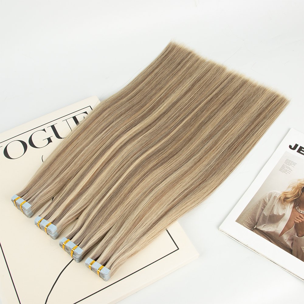 Tape Hair Russian Invisible Sample Double Drawn Remy Tape in Human Hair Extensions