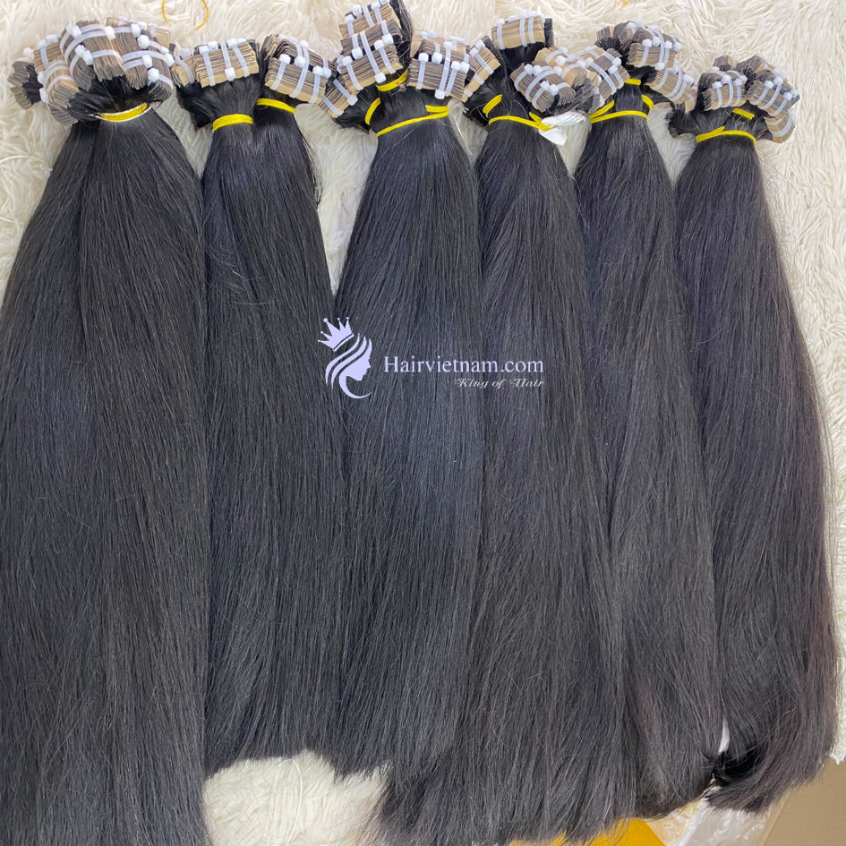 Hot sale real 100% virgin hair Vietnamese raw hair double drawn bone straight