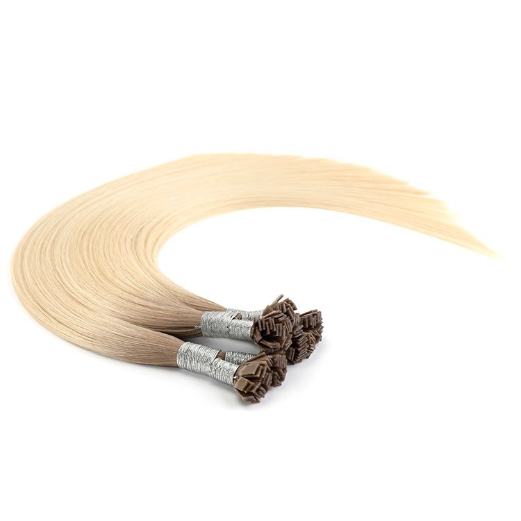 Natual Wavy Russian Karatin Remy Prebonded Flat Tip Hair Extensions