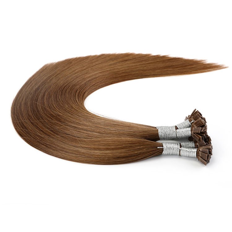 Natual Wavy Russian Karatin Remy Prebonded Flat Tip Hair Extensions