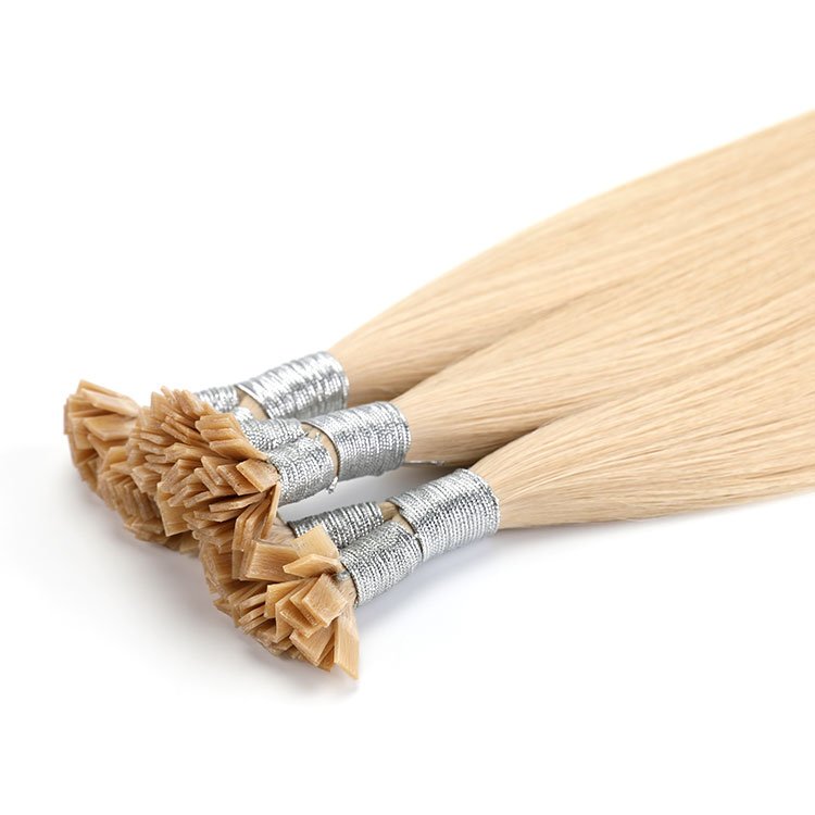 Natual Wavy Russian Karatin Remy Prebonded Flat Tip Hair Extensions