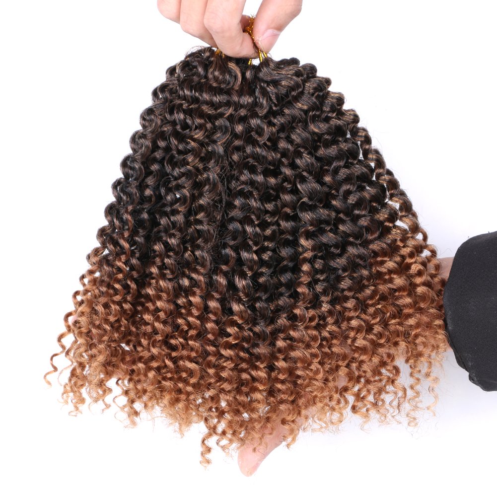 Wholesale Short Marly bob Crochet Hair ombre burgundy Twist Hair Kinky Curly Crochet braiding Hair for Black Women