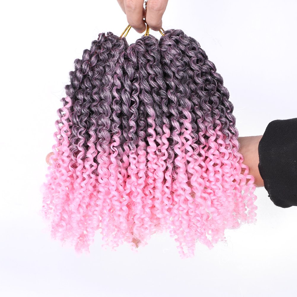 Wholesale Short Marly bob Crochet Hair ombre burgundy Twist Hair Kinky Curly Crochet braiding Hair for Black Women