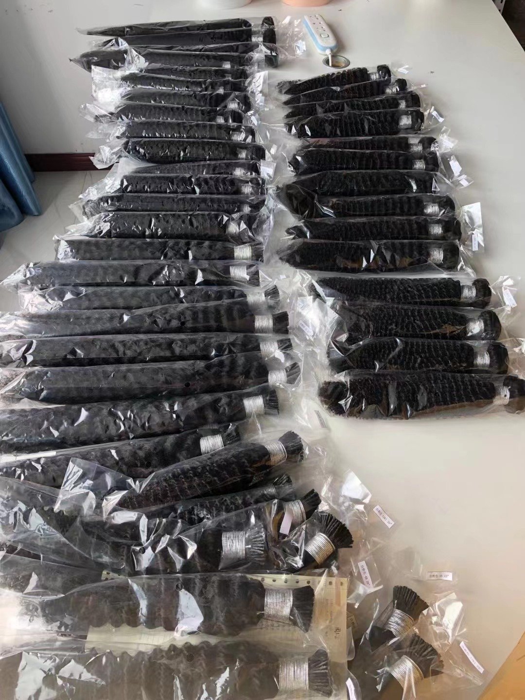 100% real raw virgin human hair natural black deep curly No tangle No shedding for hair thinning women I tip hair extensions