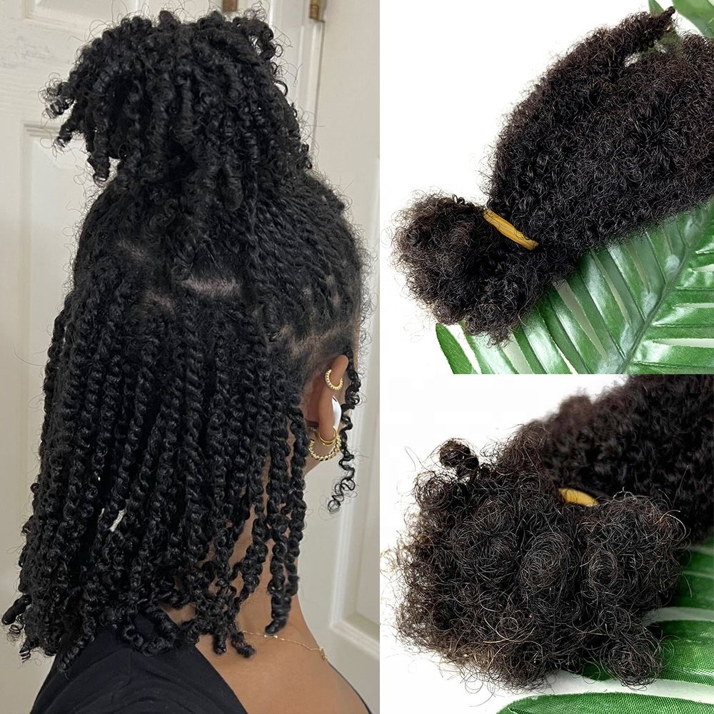 Hot Selling High Quality Factory Price 100% Unprocessed Human Bulk Hair Afro Kinky Curly For Braiding