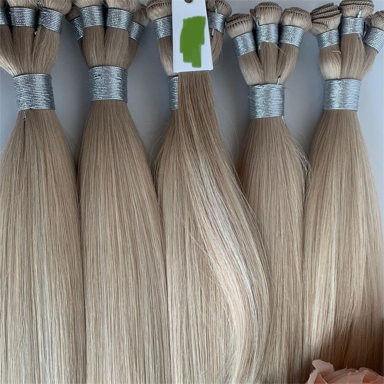 Wholesale Factory Soft Russian Invisible New Hand Tied Weft Hair Extension Genius Weft Remy Human Hair Distributors
