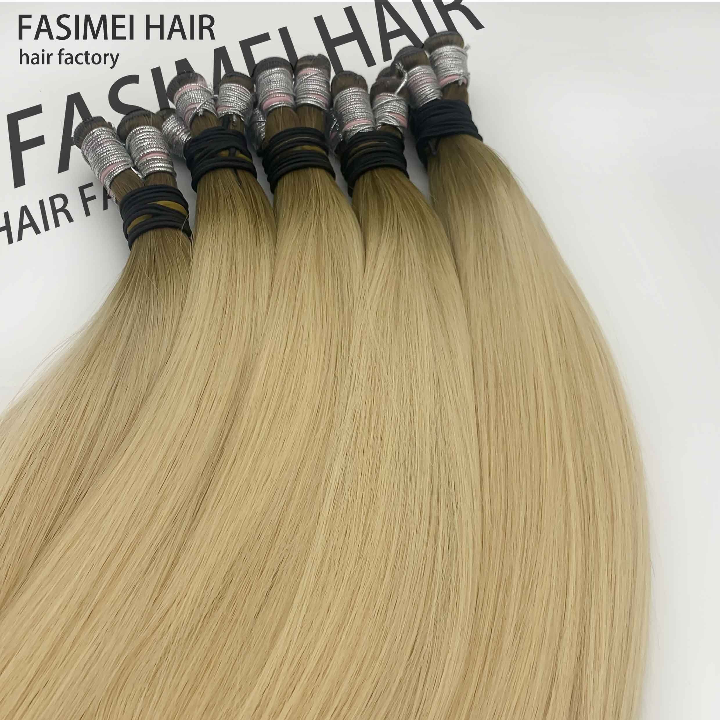 Wholesale Factory Soft Russian Invisible New Hand Tied Weft Hair Extension Genius Weft Remy Human Hair Distributors