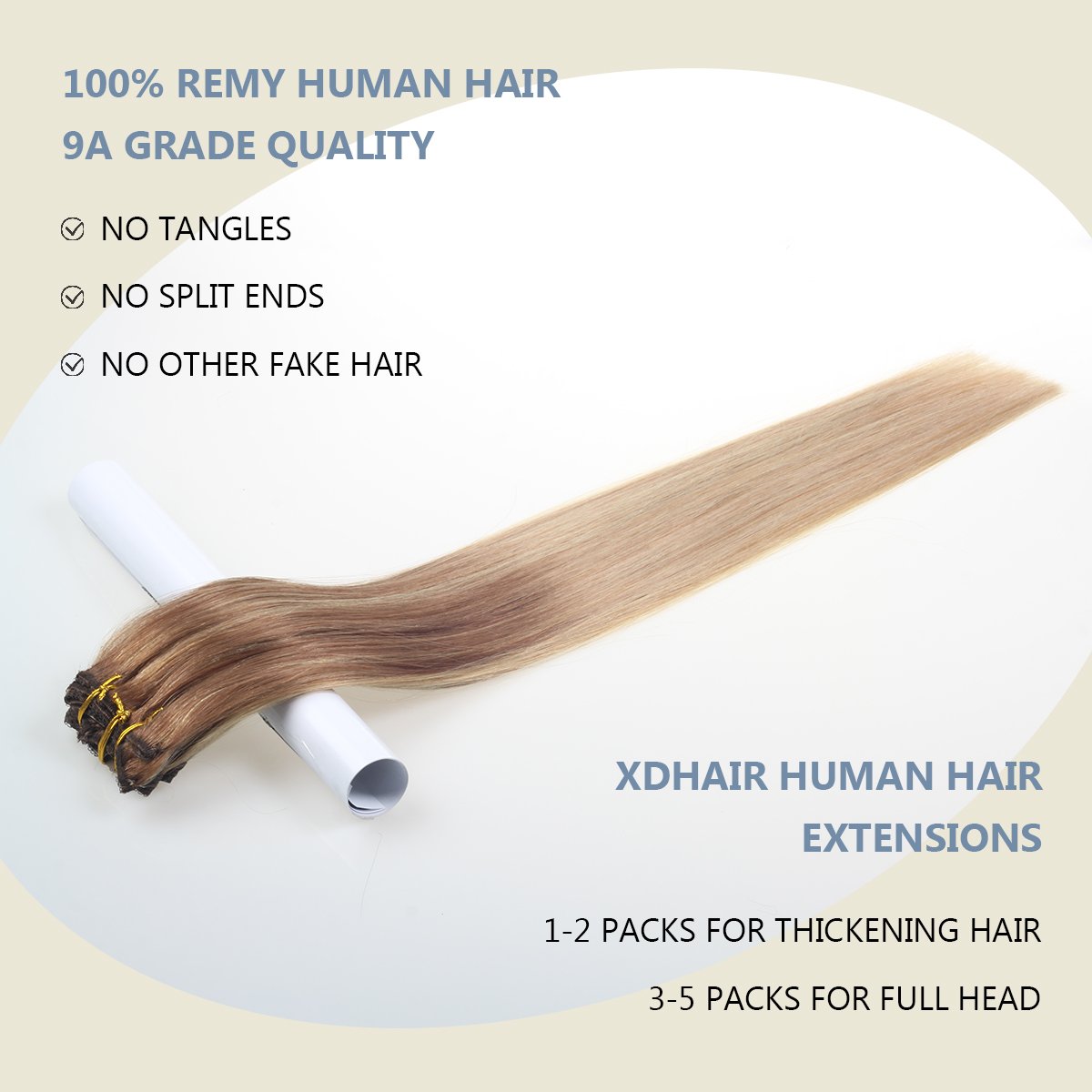 100% Russian human hair full thick end lace clip in human hair extensions balayage color popular hair extensions