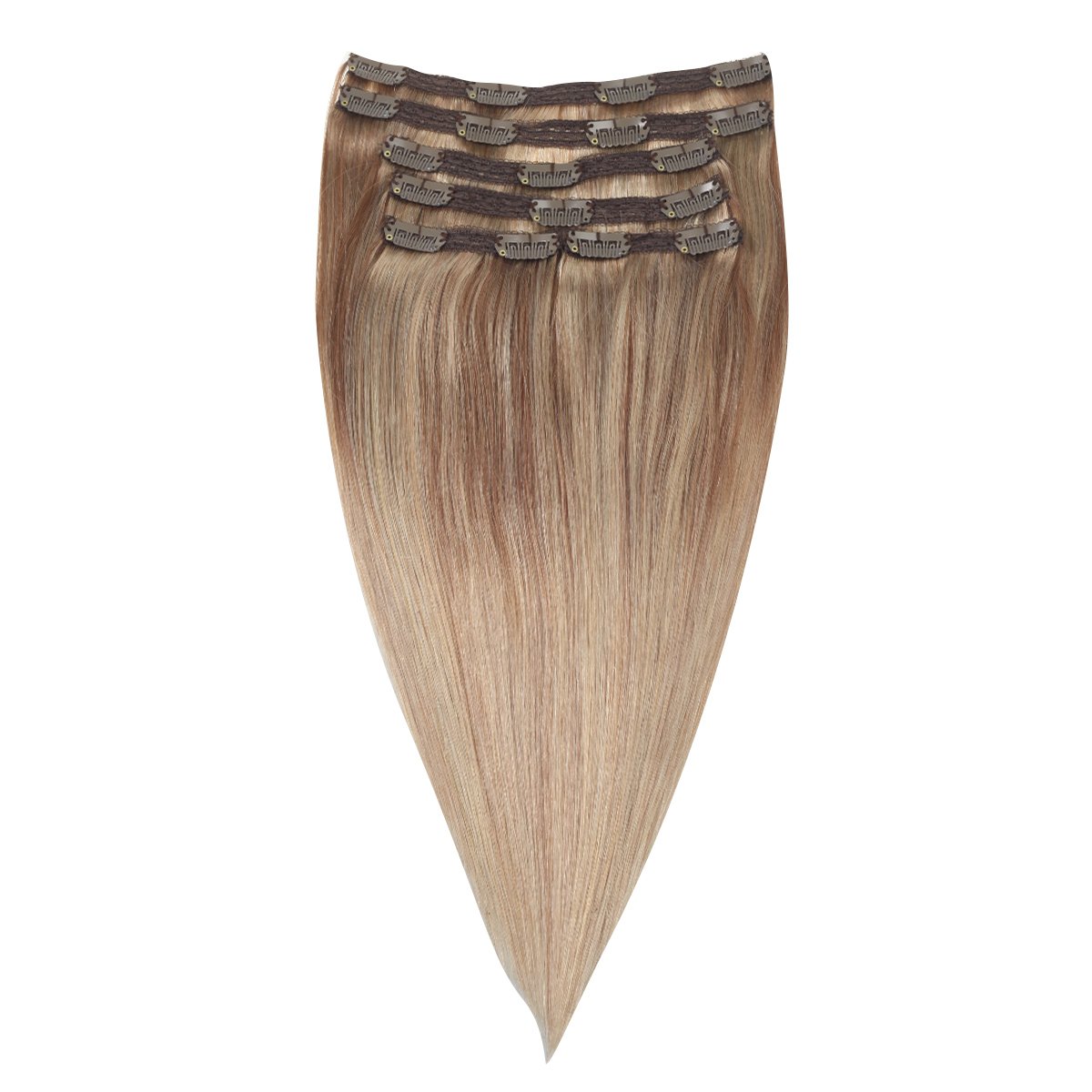 100% Russian human hair full thick end lace clip in human hair extensions balayage color popular hair extensions