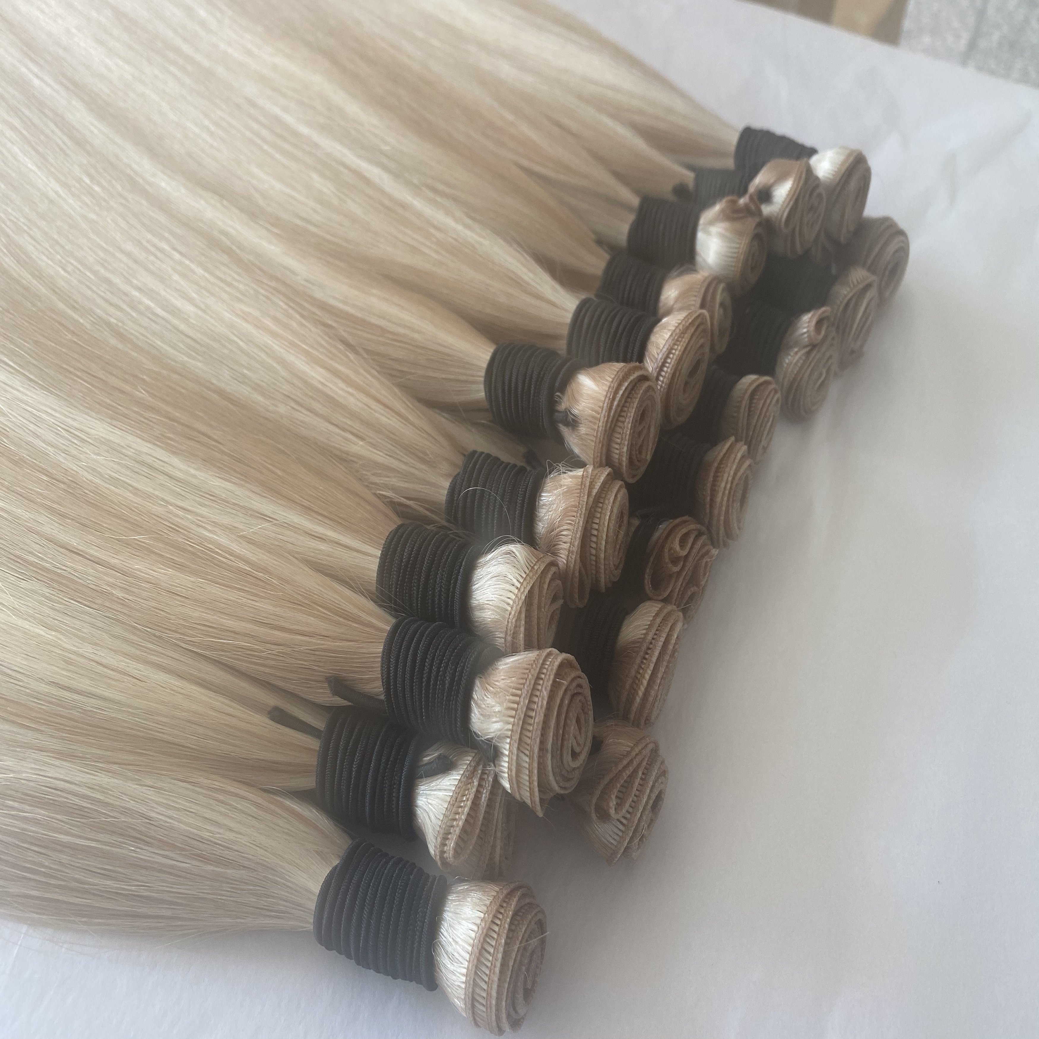 New Popular Weft Invisible Genius Weft Double Drawn High Quality Remy Human Hair Extensions Hand-tied Weft