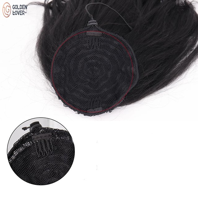 Ponytail Human Hair Extensions With Clip In Drawstring Ponytail Straight Brazilian Hair Ponytails For Women Remy