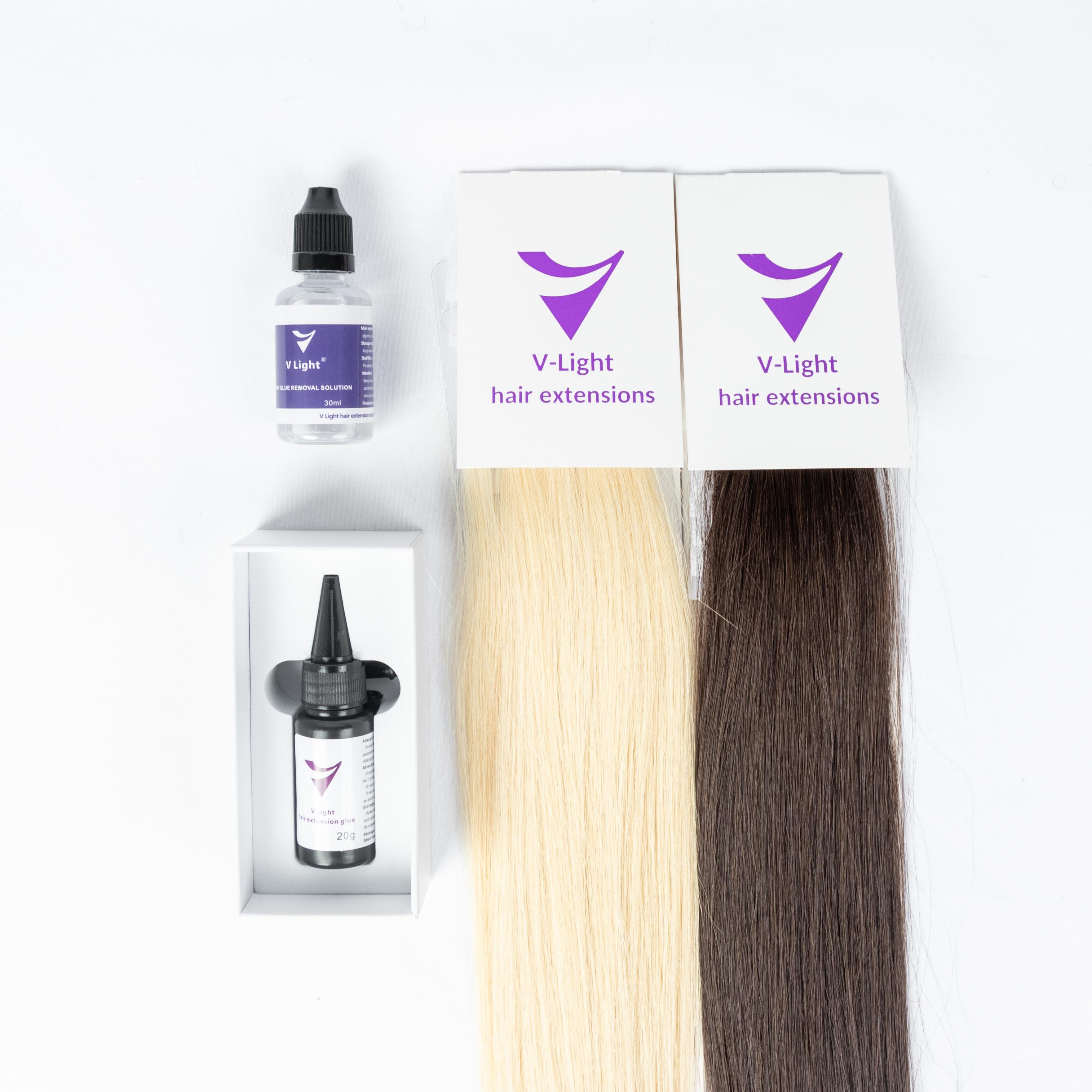 High Quality 100% cuticle aligned Human Hair Extension Invisible Adhesive V Light Hair