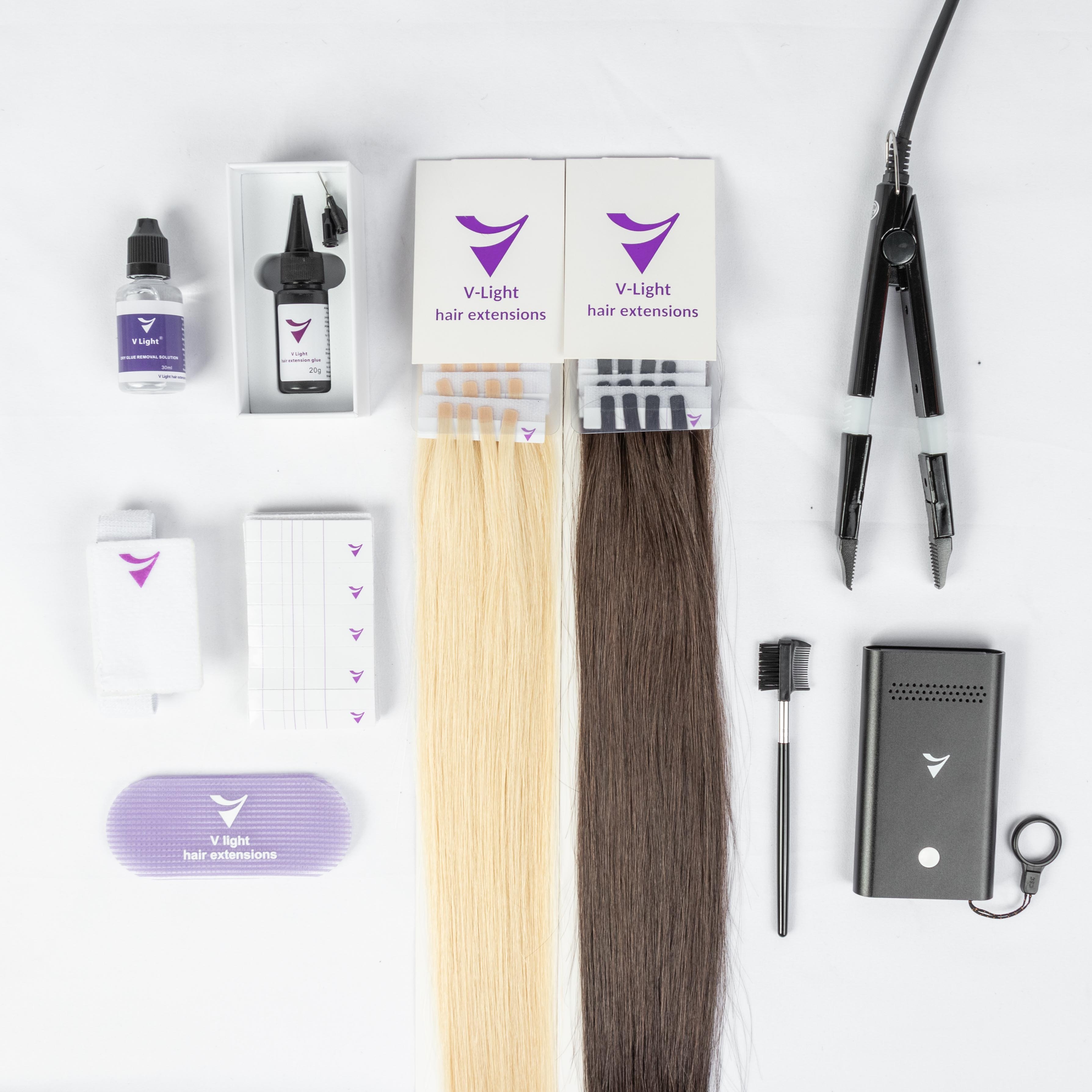 High Quality 100% cuticle aligned Human Hair Extension Invisible Adhesive V Light Hair